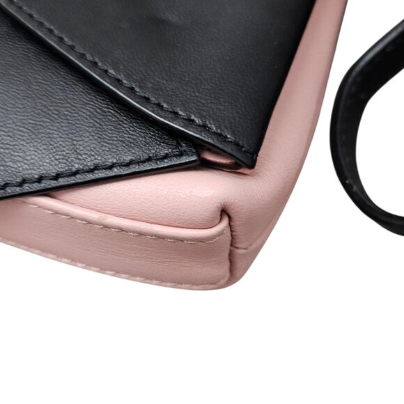 Kate Spade New Hanover Street Aster Bow Beau Pink Black Leather Crossbody Bag - Picture 12 of 15